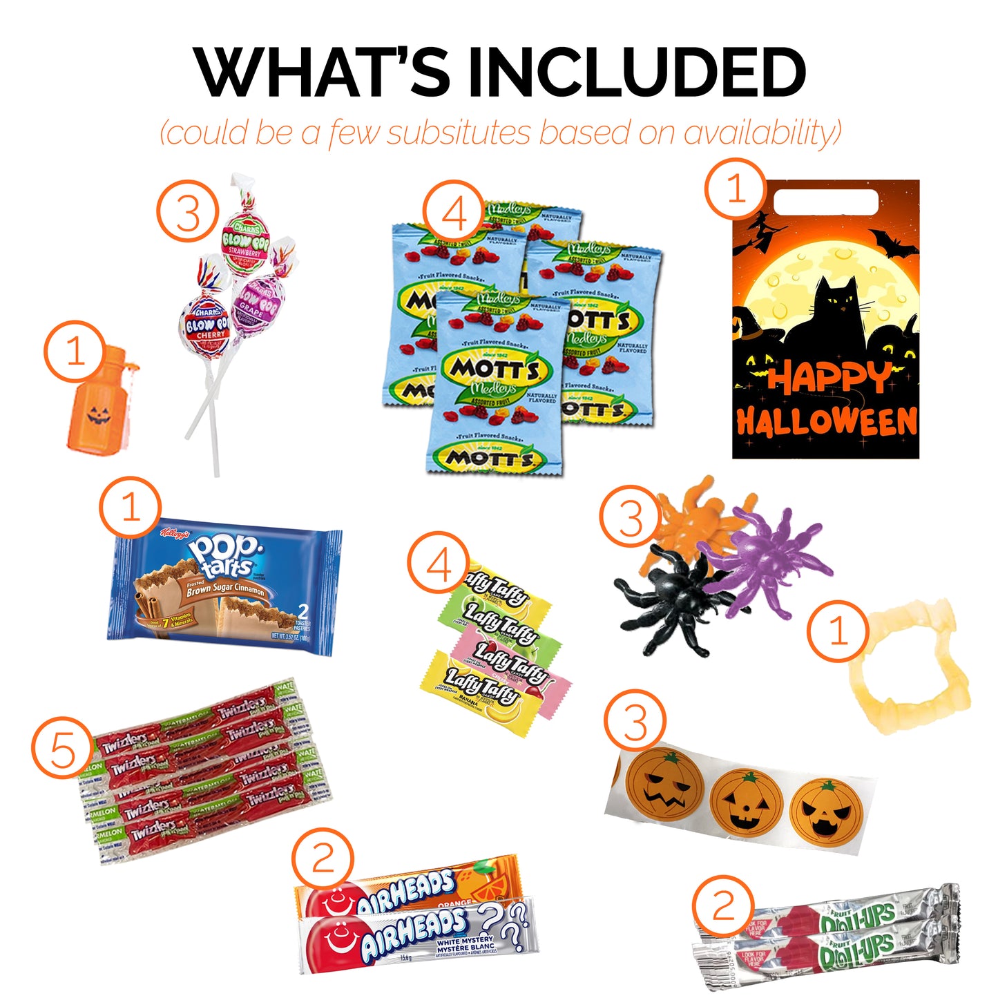 Halloween Care Package Snack box (45) Candy Snacks Assortment Trick or Treat Cookies Food Bars Toys Variety Gift Pack Box Bundle Mixed Bulk Sampler for Children Kids Boys Girls College Students Office
