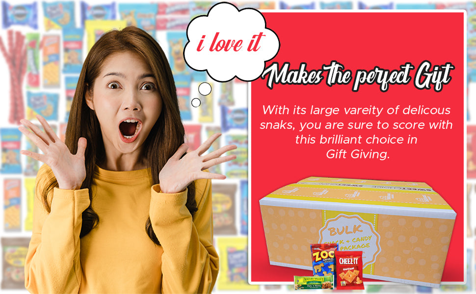 Snack Box Variety Pack Care Package (100 Count) Gift Basket for Kids Adults Teens Family College Student - Crave Food Birthday Arrangement Candy Chips Cookies