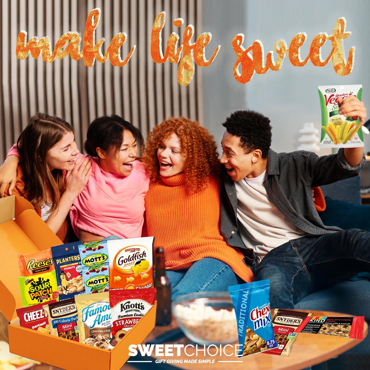 Snack box care package Variety Pack snack pack(60 Count)candy Gift Basket for Kids Adults Teens Family