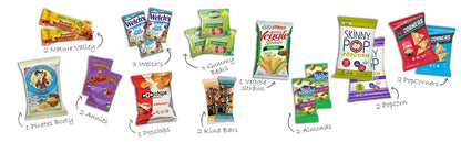 Snack Box Gluten Free Healthy Snacks Care Package (20 Count) for College Students, Exams, Father's Day, Mothers Day,Military, Finals, Office and Gift Ideas. Chips, Popcorn, and granola Bars.
